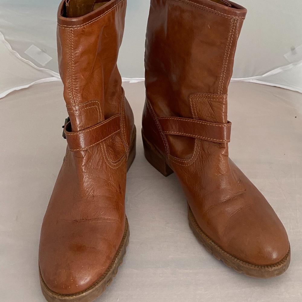 Michael Kors leather boots with rubber soles